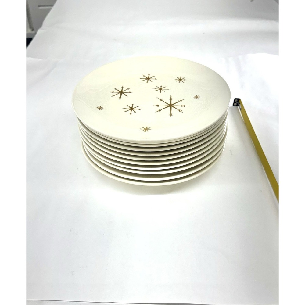 vintage Royal Ironstone Star Glow Starburst MCM Atomic Plate 10" Royal China - Picture 5 of 6